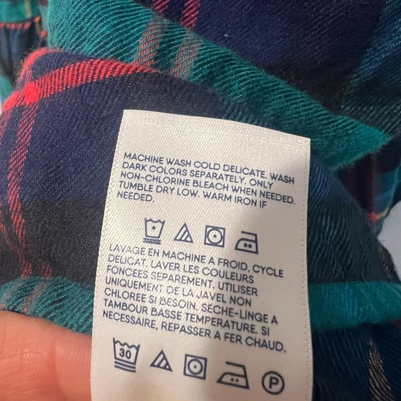 Lands' End plaid tiered dress with smocking, ruffle straps. Coastal Chic 12/14 L - Picture 10 of 10